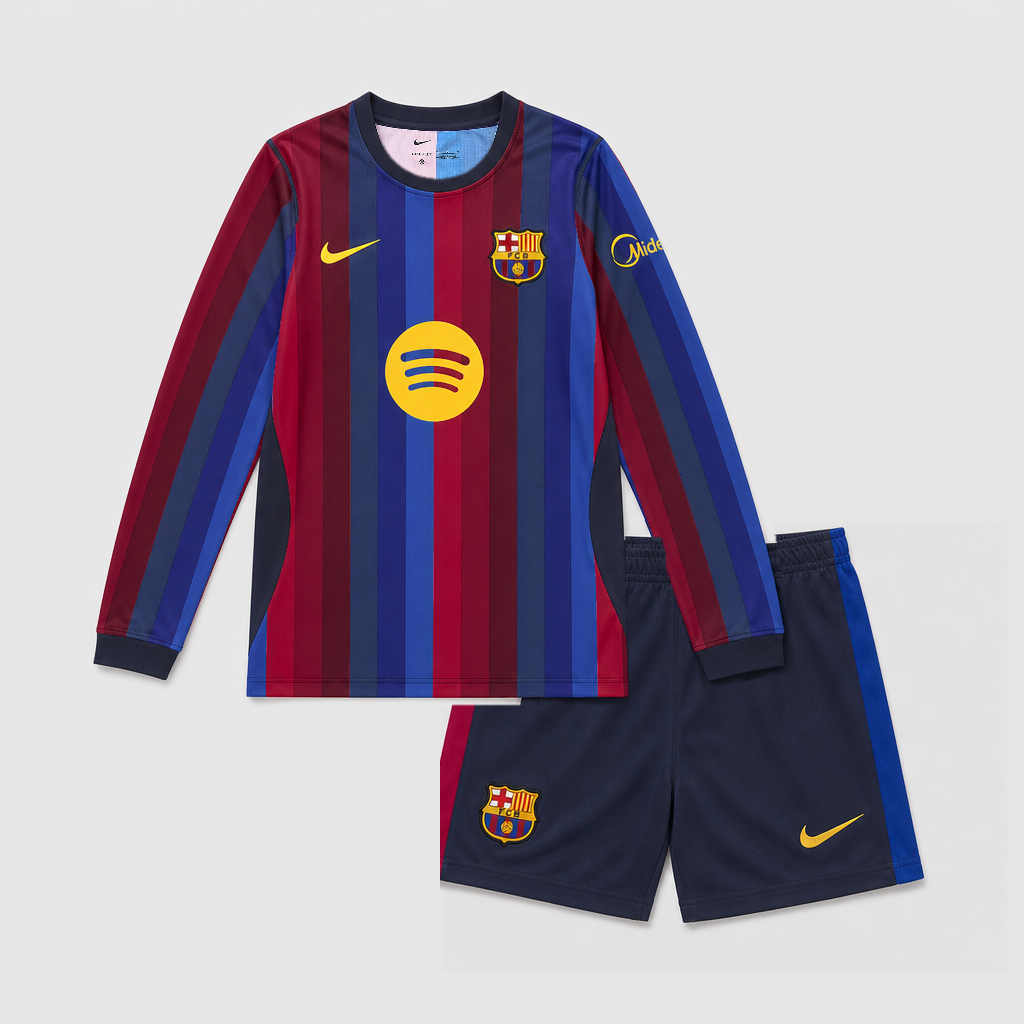 Barcelona Home Kids Kit Long Sleeve 26/27