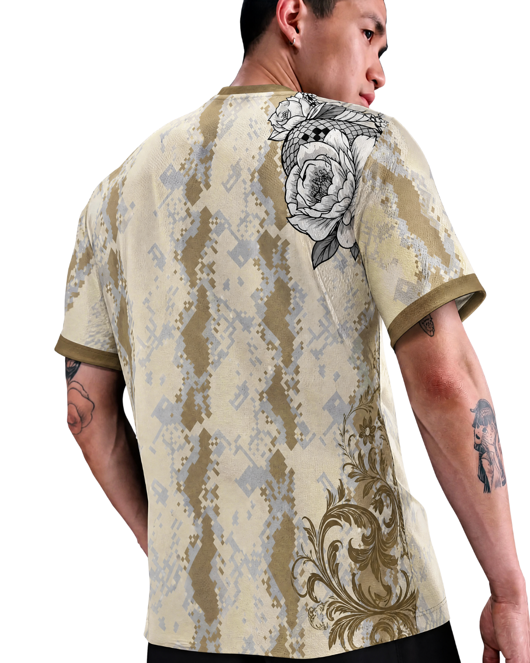 Inter Jersey Il Biscione Floral Cross Camo Beige