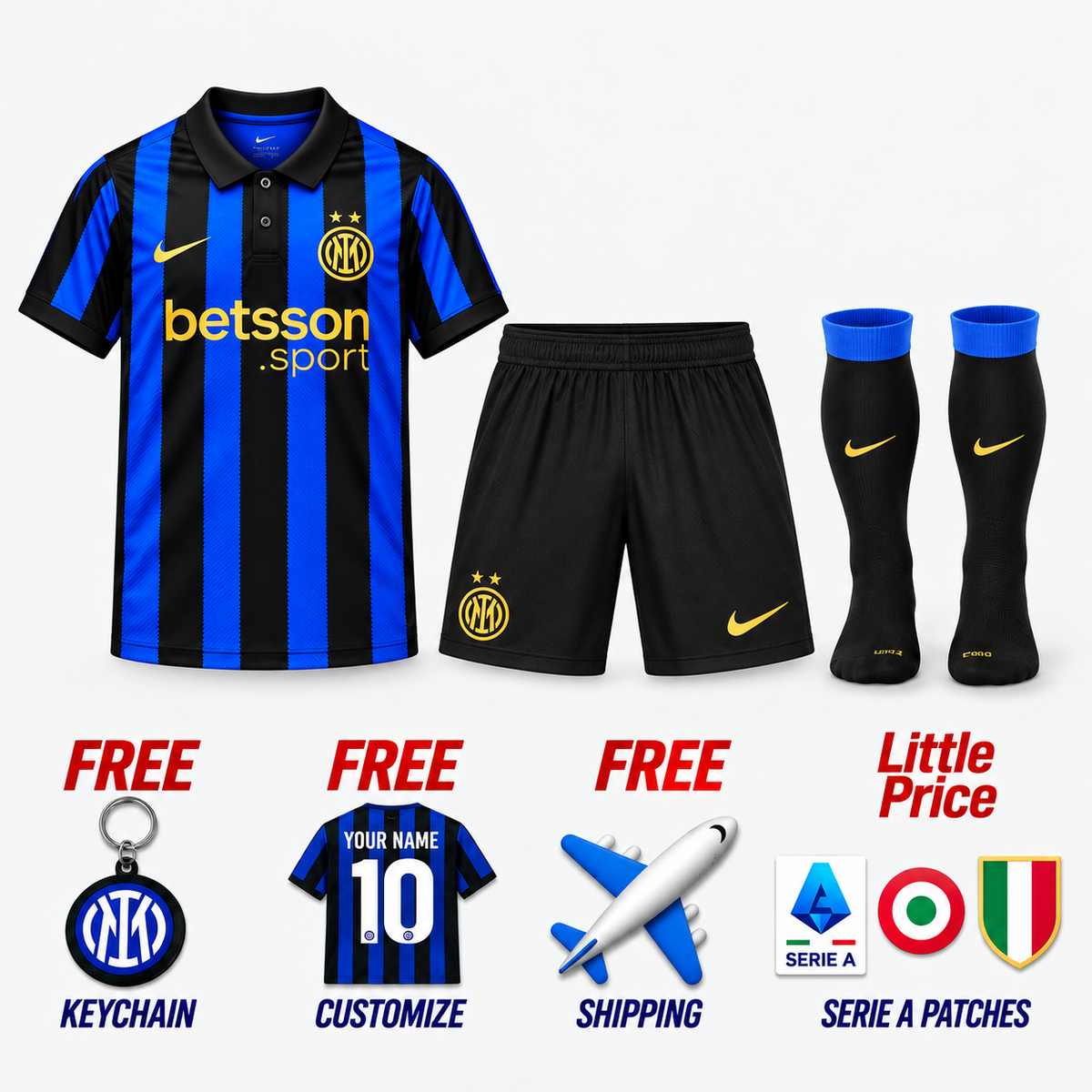 Inter Home 26/27 - combo adulto maglia pantaloncini e calzettoni