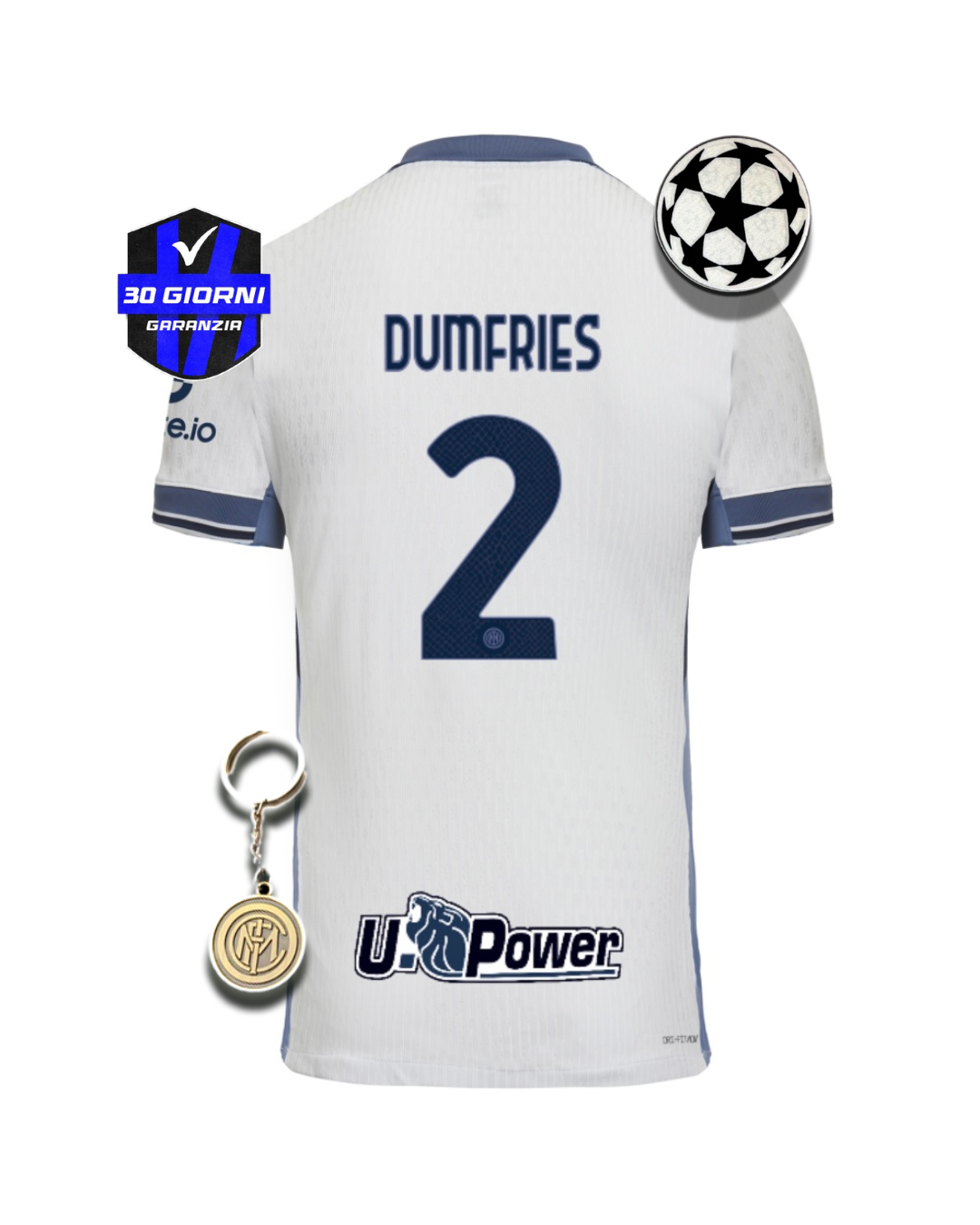 #2 DUMFRIES INT Maglia Away Finale di UCL - Monaco 24/25