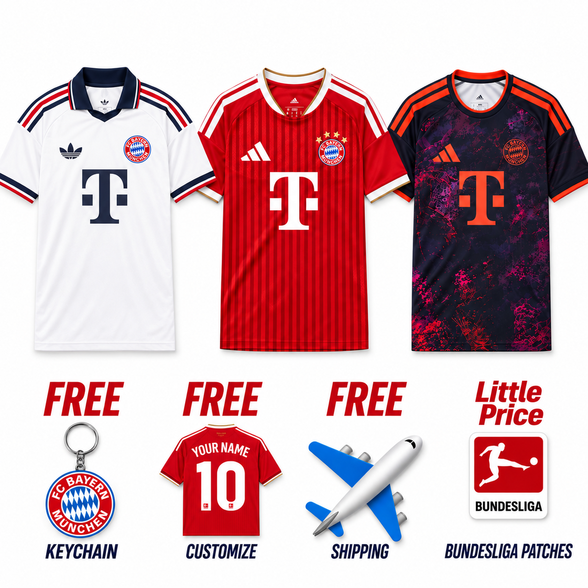 Combo Bayern Munich – Home + Away + Third 26/27