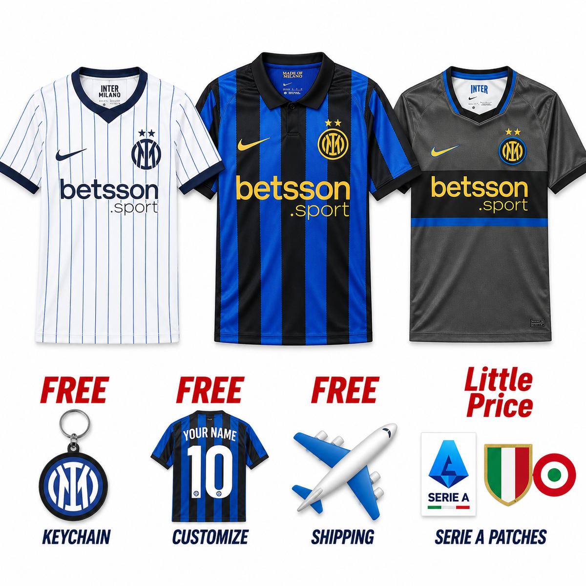 Combo Inter Milan – Home + Away + Third 26/27