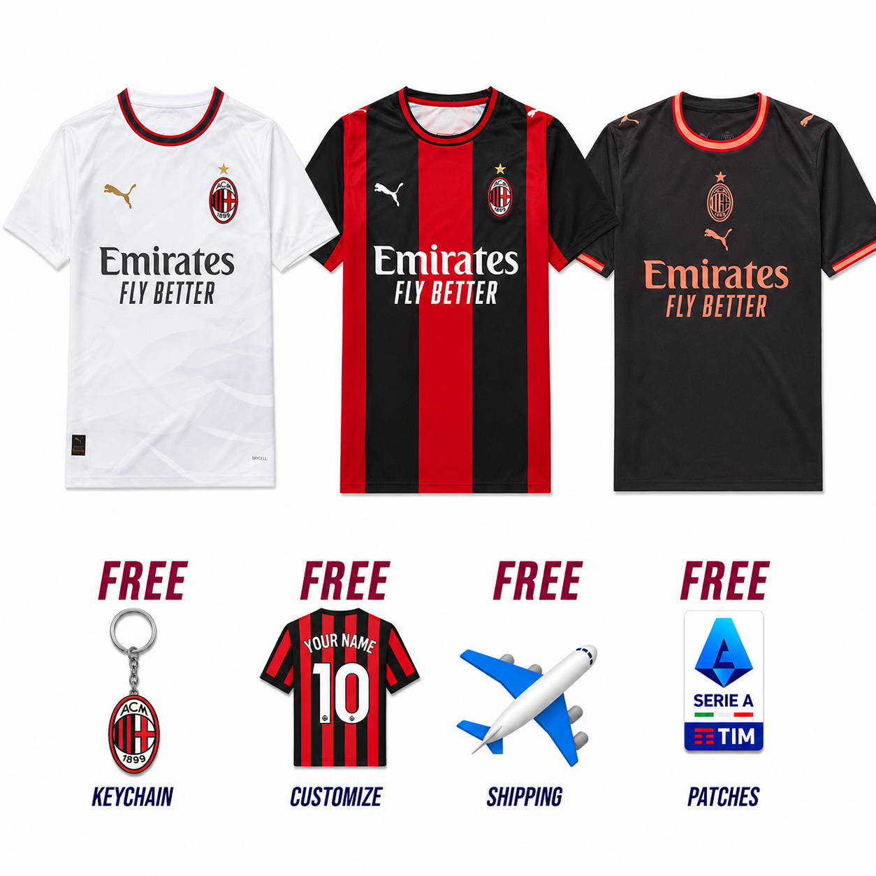 Combo AC Milan Home Away Third 2026/27