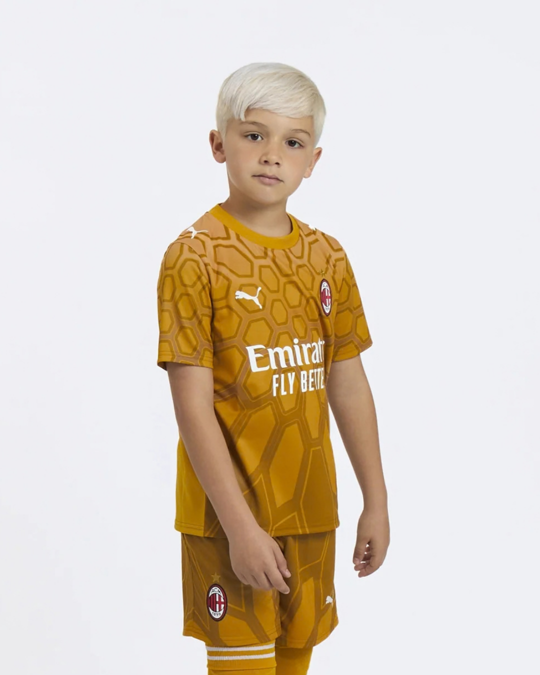AC Milan Kids Kit Goalkeeper Gold Honeycomb 26/27