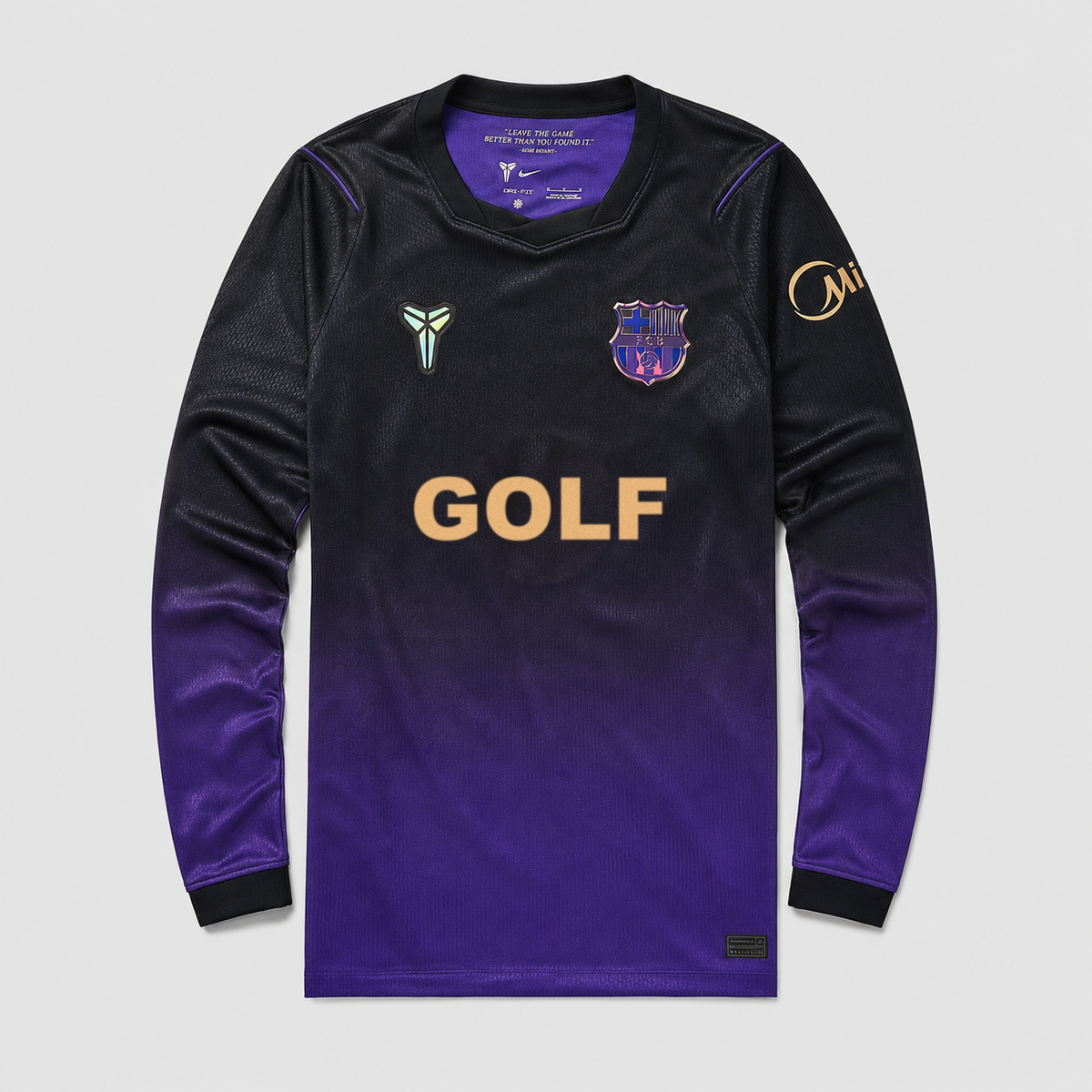 Barcelona GOLF WANG Black Purple 26/27 - Long Sleeve Fan Version