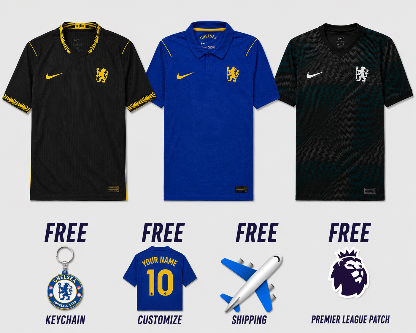 Combo Chelsea Home Away Third 2026/27