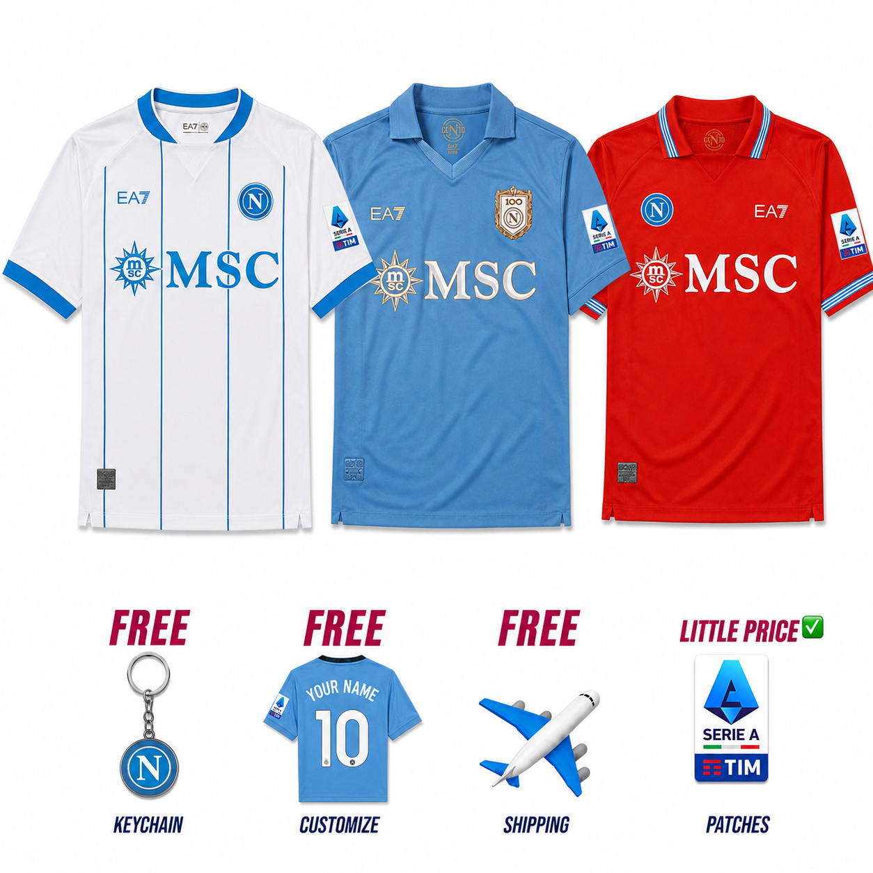Combo Napoli Home Away e Third 2026/27