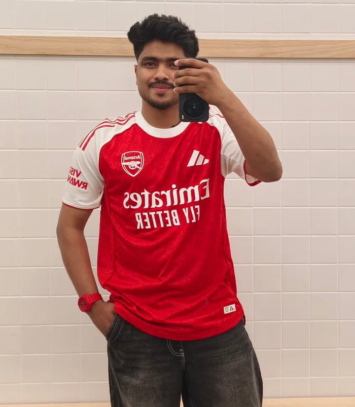 Arsenal supporter wearing the jersey