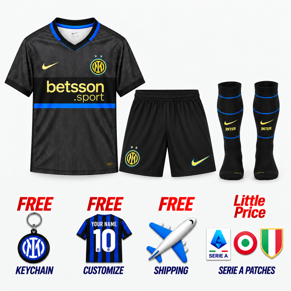 Inter Third 26/27 - combo adulto maglia pantaloncini e calzettoni
