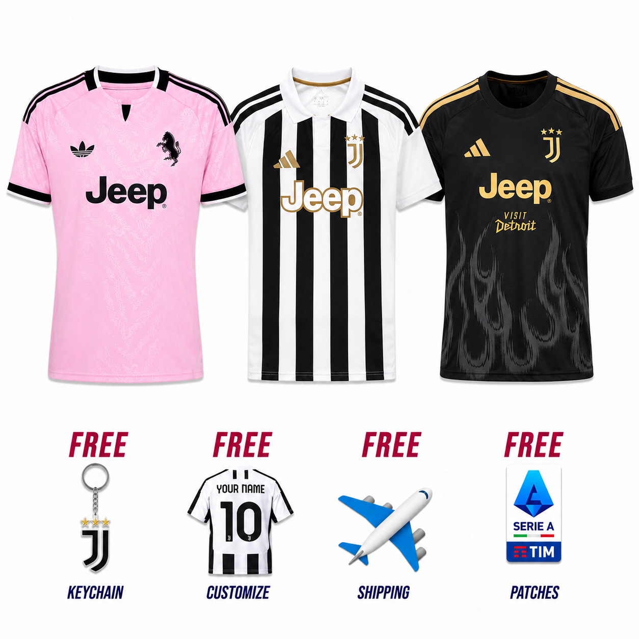 Combo Juventus Home Away Third 2026/27