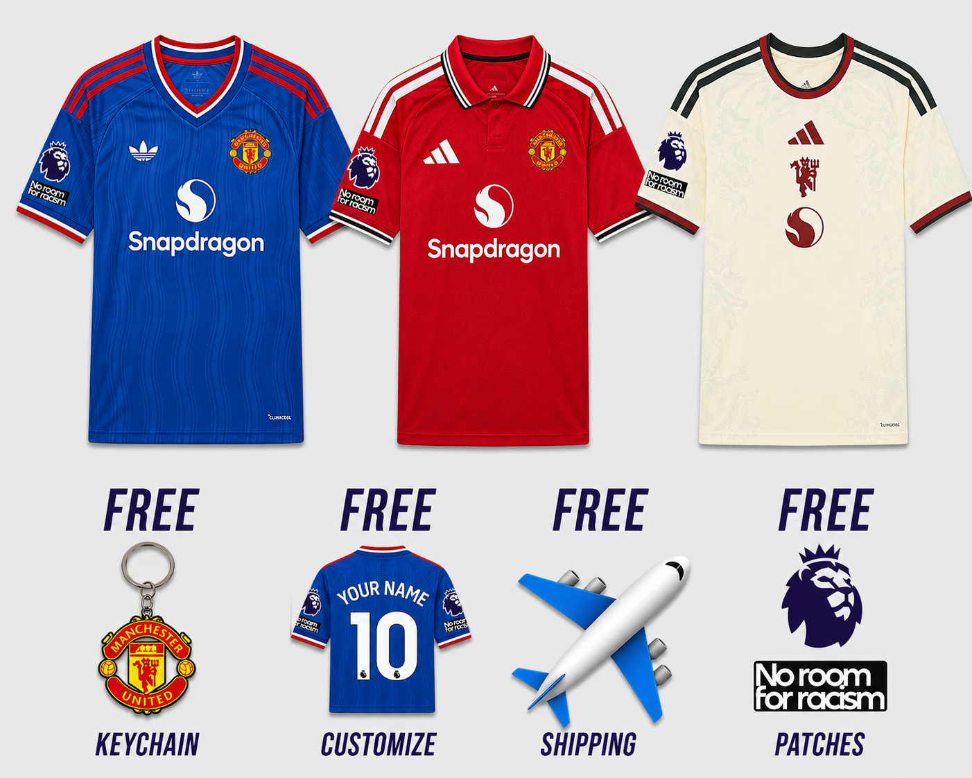 Combo Manchester United Home Away Third 2026/27