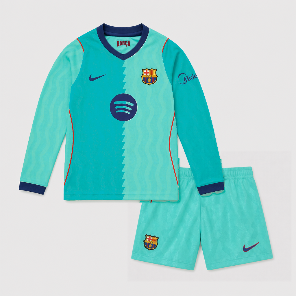 Barcelona Third Kids Kit Long Sleeve 26/27